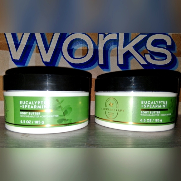 Bath & Body Works Aromatherapy Eucalyptus & Spearmint Body Butter SET OF 2. NEW - Picture 1 of 4